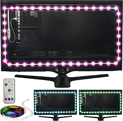 #ad Power Practical LED Lights for TV in Living X Large 41quot; 59quot; TV Color $15.99