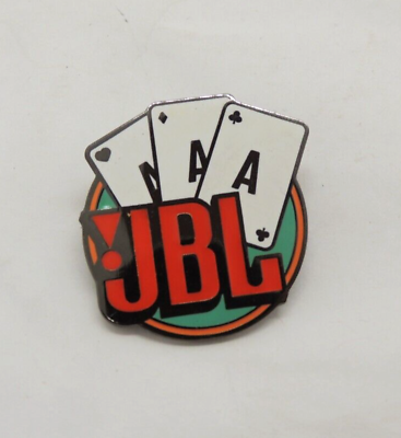 #ad JBL Speakers Lapel Pin Triple Aces Playing Cards AAA Logo RARE HTF Collectible $19.99