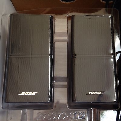 #ad Bose Lot of 2 Jewel Mint Double Cube Speakers Premium In Black Flawless $140.40
