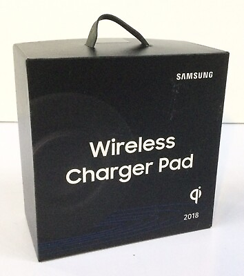 #ad SAMSUNG WIRELESS CHARGER PAD 2018 BLACK QI CERTIFIED 9W EP P3100 $5.95
