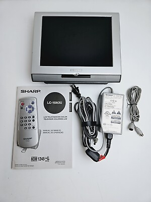 #ad Sharp TV 10.4” LCD 720p HD Portable Gaming S Video RCA LC 10A3U S Working Read $39.95
