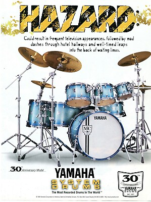 #ad 1997 Print Ad of Yamaha System Drums 30th Anniversary Kit $9.99