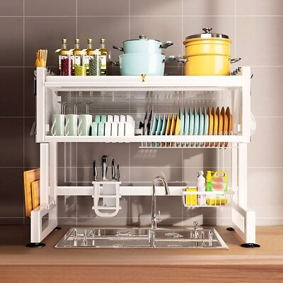 #ad Dish Rack Over The Sink with Cutlery Drainer $179.33