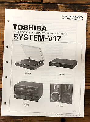 #ad Toshiba System V17 Radio Stereo Service Manual *Original* $14.97
