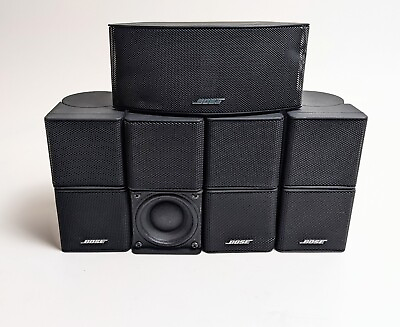 #ad 4 Bose Jewel Double Cube amp; 1 Center Horizontal Speaker in Black Ships Free $229.99