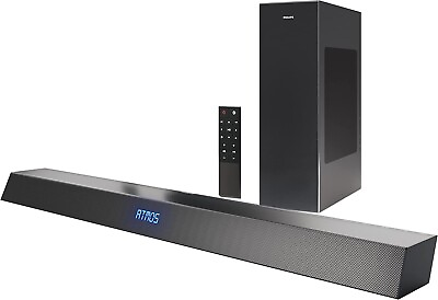 #ad Philips Sound bar with Subwoofer. Great for Home Theater. TV Speaker $201.99