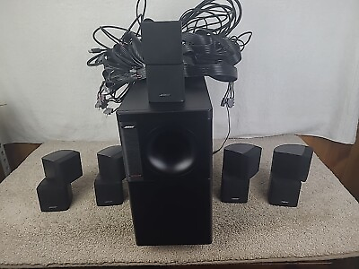 #ad BOSE Acoustimass 10 Series II Speaker System 5 Double Cube All Cables 5.1 $179.74