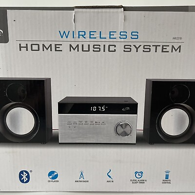 #ad iLive Wireless Home Music System Bluetooth Clock AM FM Radio IHB227B $52.65