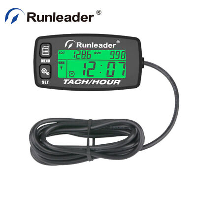 #ad Digital Self Powered Hour Tach Meter Tachometer Battery Replaceable Maintenance $19.25
