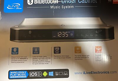 #ad BLUETOOTH UNDER CABINET MUSIC SYSTEM NEW IKB333S ILIVE BLUE $35.00
