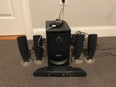 #ad Dell MMS 5650 5.1 100 Watt Surround Speaker System Complete $90.00