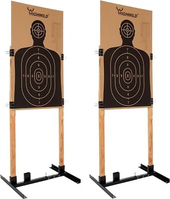 #ad Adjustable Target Stand Base Paper Shooting Targets Cardboard Silhouette H Shape $71.24