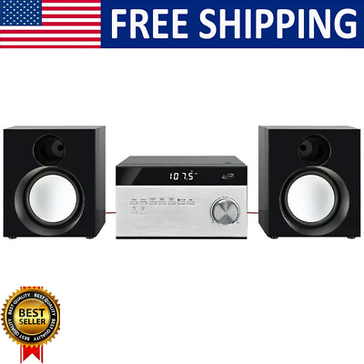 #ad Stereo Shelf Systems W Bluetooth Speakers Home Audio CD Player Digital Clock US $68.49