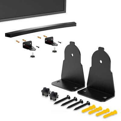 #ad Speaker Soundbar Wall Fixing Bracket Kit For Samsung Curved Soundbar AH61 03943A $15.35