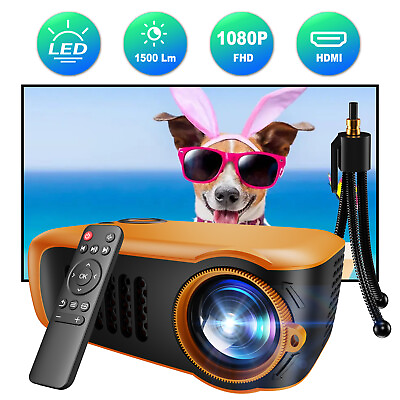 #ad Portable Projector Full HD 1080P Mini Home Theater Cinema Video Movie HDMI USB $33.24