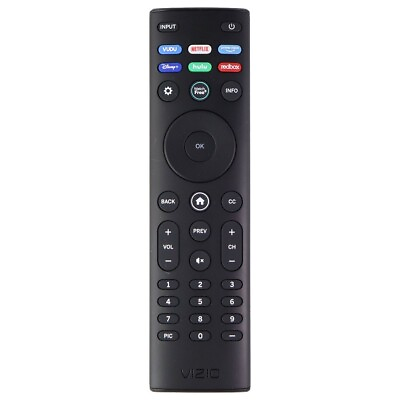 #ad Vizio Remote XRT140 with Vudu Netflix Prime Disney Hulu Redbox Keys Black $6.92
