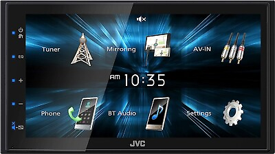 #ad JVC KW M150BT 6.8quot; WVGA Capacitive Display Double DIN Car Stereo Receiver Radio $149.95