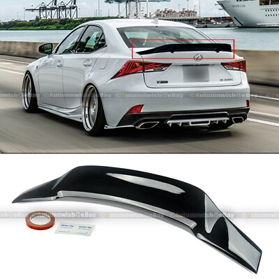 #ad FOR 14 20 LEXUS IS200t IS300 IS350 R STYLE GLOSSY BLACK TRUNK SPOILER WING $74.99