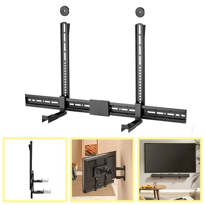 #ad Adjustable Sound Bar Mounting Brackets For Above or Below TV Heavy Duty VESA $68.80