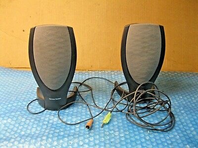 #ad HARMON KARDON HK206 90 HZ 3W COMPUTER SPEAKERS No Power Adapter *USED* $19.99