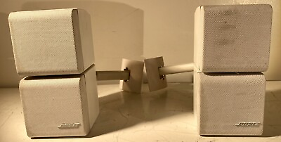 #ad Bose Double Cube Lifestyle Mini Speakers Pair White W Brackets $44.00