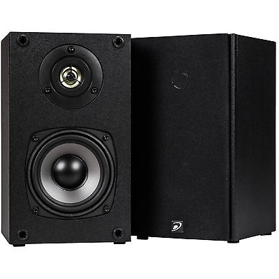 #ad NEW 2 4.5quot; Bookshelf Audio Speakers.Wall Mount Pair Stereo Sound.Home Theater $89.00