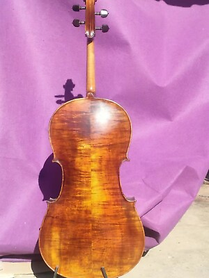 #ad Top Grade 4 4 Cello Solid Flamed Maple Back Spruce Top Powerful Sound Hand Made $699.00
