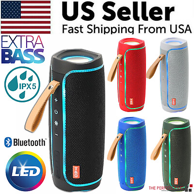#ad Bluetooth Speaker Wireless Waterproof Outdoor Stereo Bass USB TF FM Radio LOUD $21.89