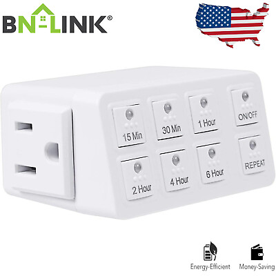 #ad #ad BN LINK 3 Prong Grounded Outlet Smart digital countdown timer W repeat function $11.99