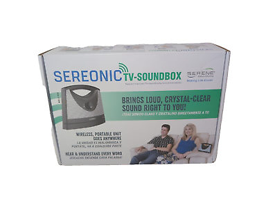 #ad Serene Innovations Sereonic Tv Soundbox Wireless Tv Speaker With Optical $75.00