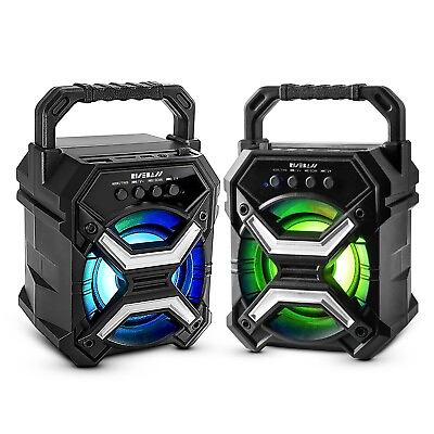 #ad Bluetooth Speaker Mini Portable AUX SD TF TWS Function Party Lights pack of 2 . $34.99
