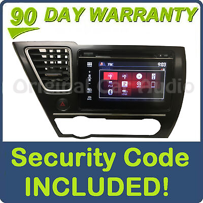 #ad 14 15 Honda Civic OEM Multi Media Apps Bluetooth Touch Screen CD Player w BEZEL $278.00