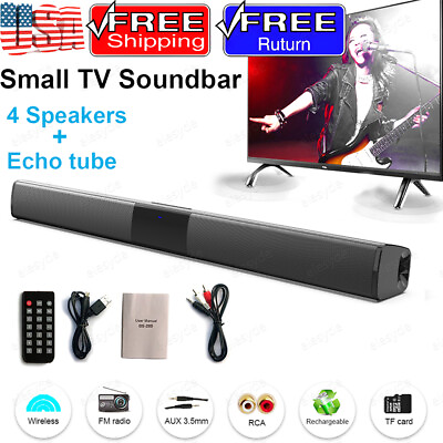 #ad Wireless Bluetooth 5.0 TV Sound Bar 4 Speakers Home Theater Subwoofer Soundbar $30.98