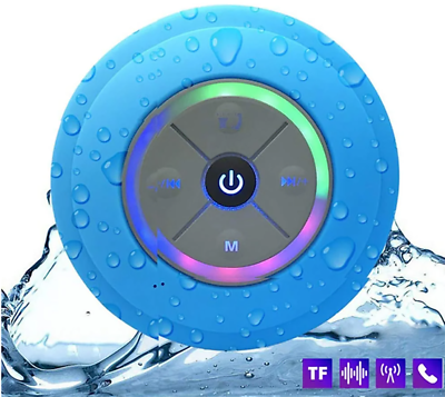 #ad Waterproof Bluetooth Wireless Speaker RGB Light LED Portable for Shower Bathroom $12.50