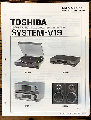 #ad Toshiba System V19 Stereo Service Manual *Original* $9.97