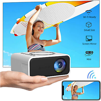 #ad Projector 3000 Lumen LED 3D WiFi Bluetooth Portable Home Movie Projector $42.40