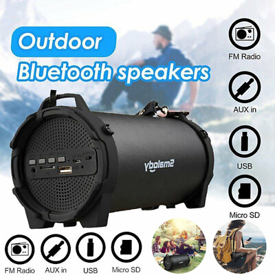 #ad #ad LOUD BLUETOOTH SPEAKER Portable Wireless Boombox Aux Rechargeable Stereo System $25.99