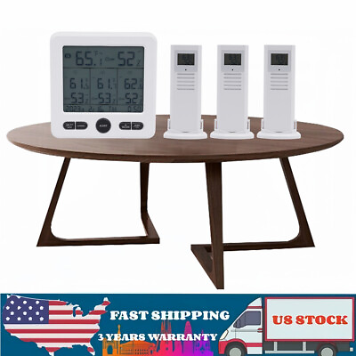 #ad Home Weather Station Indoor Outdoor Thermometer with 3 Wireless Remote Sensors $33.00