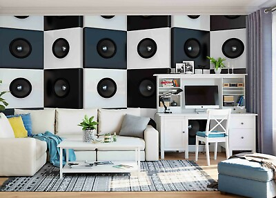#ad 3D Blackamp;White Sound Wallpaper Wall Mural Removable Self adhesive Sticker AU $224.99
