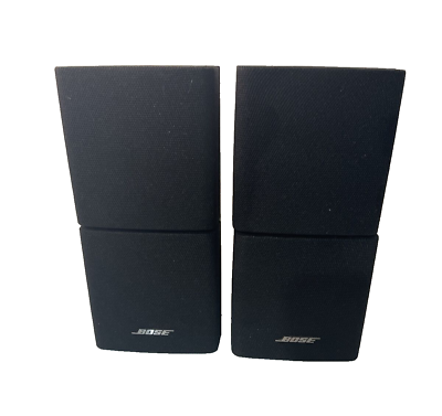 #ad Bose Double Dual Cube Speaker Acoustimass Surround Speakers Color Black $45.00