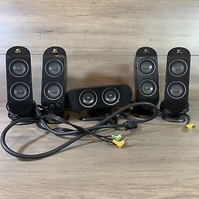 #ad Logitech X 530 Surround Sound Almost Complete Speaker System No Subwoofer $54.95