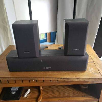 #ad Sony Speaker System SS SR3000P SS CN3000P Black With Stands Surround Sound 5pc $47.20