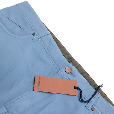 #ad Zanella NWT Jean Cut Pants Size 36 40 US Martin In Blue Cotton Blend $187.49