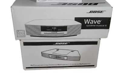 #ad VINTAGE BOSE WAVE SYSTEM III amp; MULTI CD CHANGER TITANIUM SILVER IN BOX $1388.00