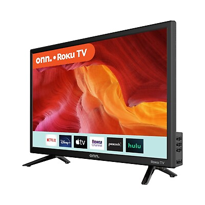 #ad NEw 24quot; inch LED 720P HDTV SMART w ROKU Apps Black HD TV $71.95