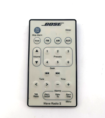 #ad Bose Remote Control For Bose Wave Radio II AWR1B1 AWR1B2 Music System White $13.59