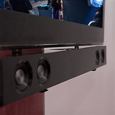 #ad Steel Sound Bar Speaker Bracket Mount Shelf Above Below TV 26 70quot; Home Cinema $25.92