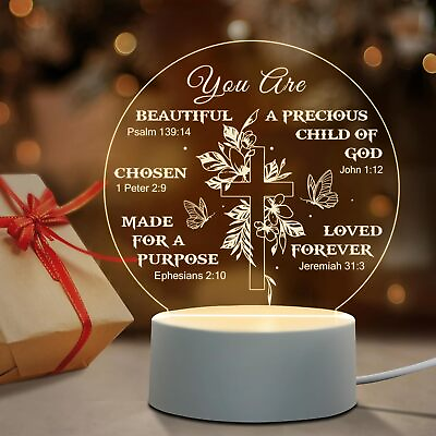 #ad Christian 3D Table Top Home TV Bar Room Decor Gift LED Night Light Sign 6quot;x7quot; S3 $17.99