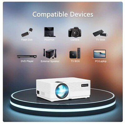 #ad Wireless Mini Projector 1080P 3D LED WiFi Video Movie Home Theater Cinema HDMI $89.99