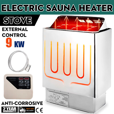 #ad 6 9kW External Control Type Stainless Steel Sauna Stove Heater Heating Tool 240V $379.98
